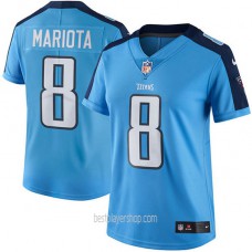 Womens Tennessee Titans #8 Marcus Mariota Authentic Light Blue Rush Vapor Jersey Bestplayer